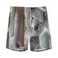 Cute Koala Print Men's Athletic Shorts