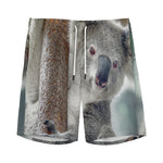 Cute Koala Print Men's Sports Shorts