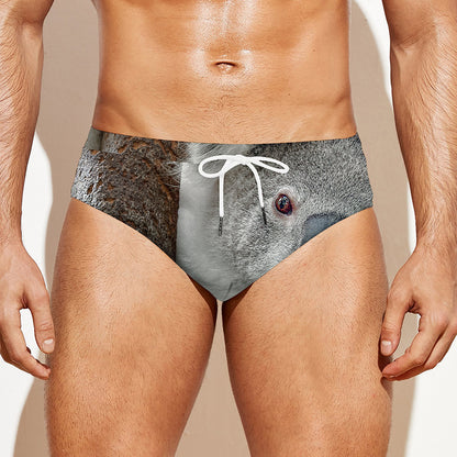 Cute Koala Print Men's Swim Briefs