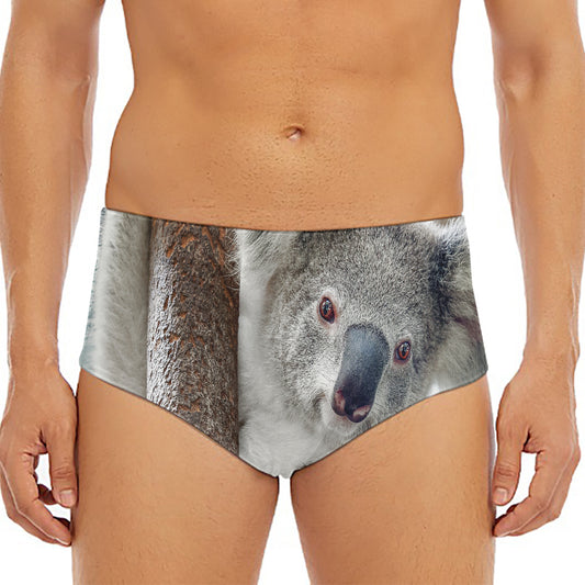 Cute Koala Print Men's Triangle Swim Briefs