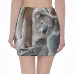 Cute Koala Print Pencil Mini Skirt
