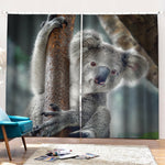 Cute Koala Print Pencil Pleat Curtains