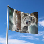 Cute Koala Print Polyester Flag