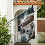 Cute Koala Print Polyester Flag