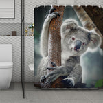 Cute Koala Print Polyester Shower Curtain