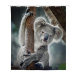 Cute Koala Print Polyester Shower Curtain