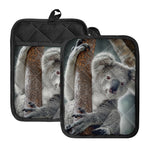 Cute Koala Print Pot Holders With Pocket
