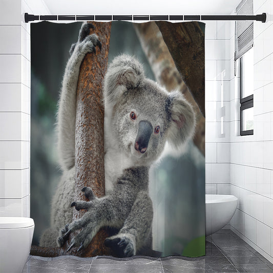 Cute Koala Print Premium Shower Curtain