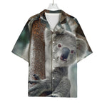 Cute Koala Print Rayon Hawaiian Shirt