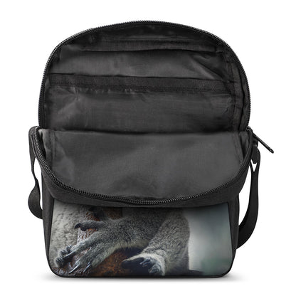 Cute Koala Print Rectangular Crossbody Bag