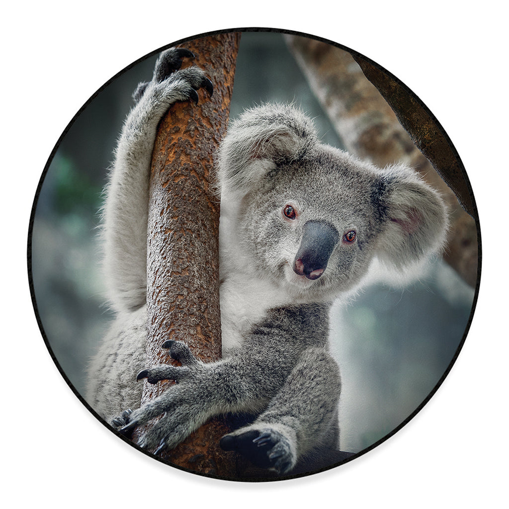 Cute Koala Print Round Floor Mat