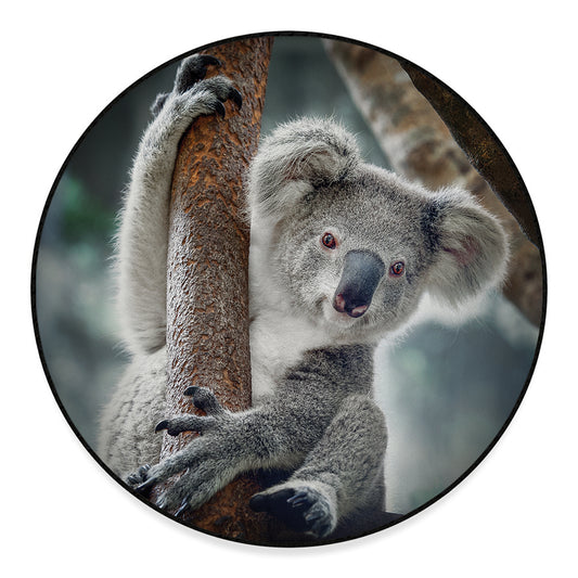 Cute Koala Print Round Floor Mat