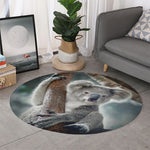 Cute Koala Print Round Rug