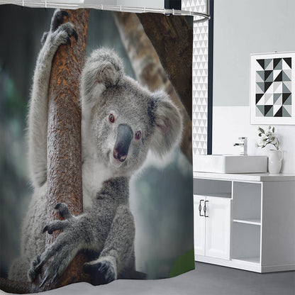 Cute Koala Print Shower Curtain