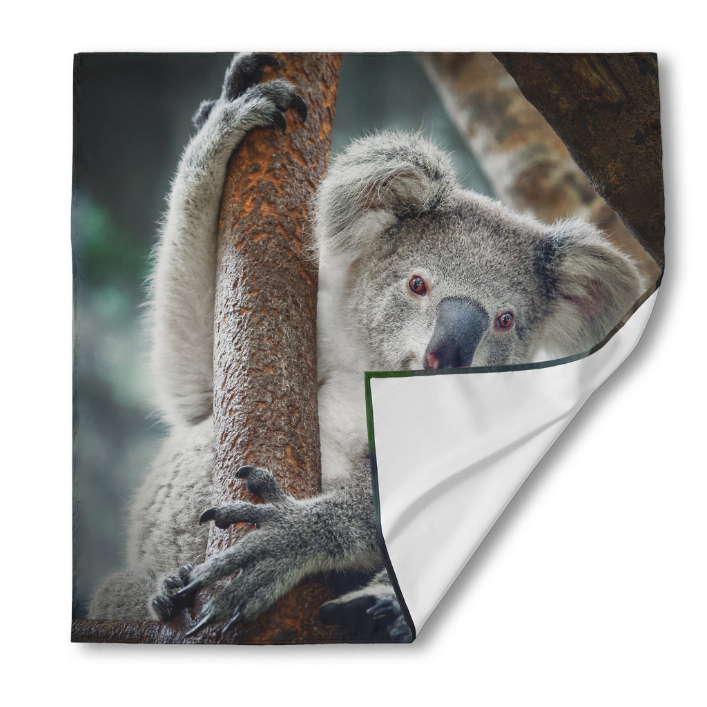 Cute Koala Print Silk Bandana