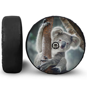 Cute Koala Print Tire Cover With Camera Hole