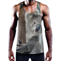 Cute Koala Print Men's Workout Tank Top