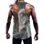 Cute Koala Print Training Tank Top