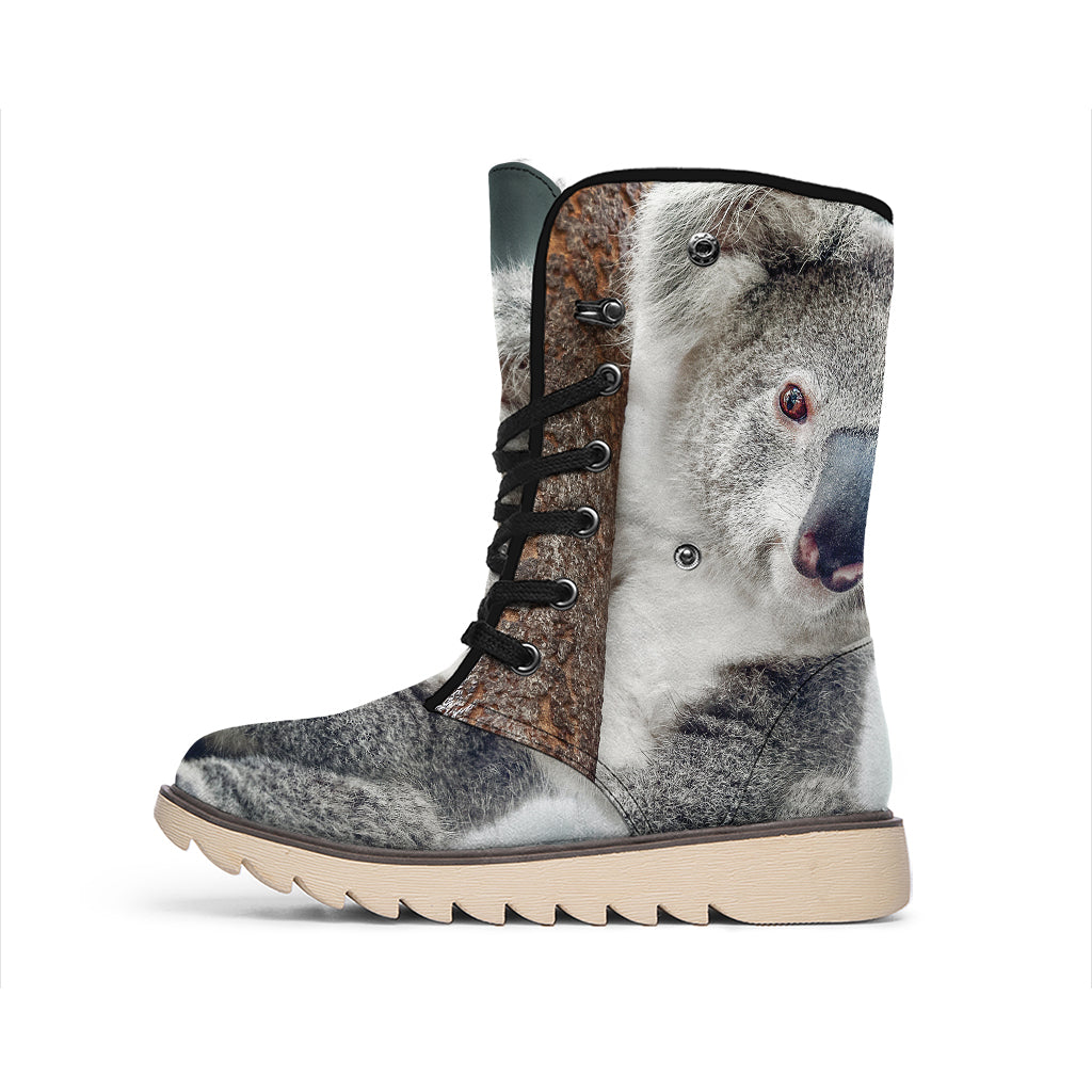Cute Koala Print Winter Boots