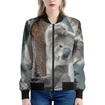 Cute Koala Print Women's Bomber Jacket
