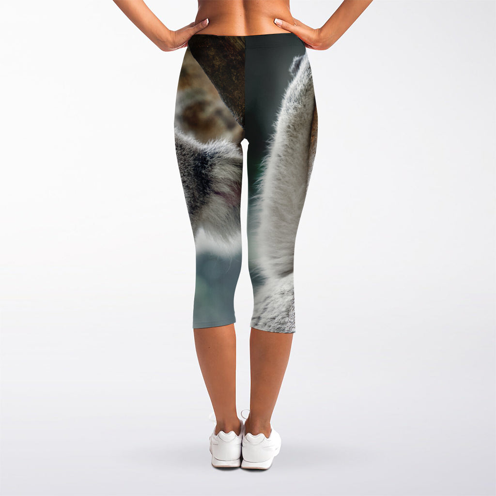Cute Koala Print Women's Capri Leggings