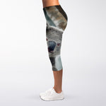 Cute Koala Print Women's Capri Leggings