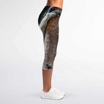Cute Koala Print Women's Capri Leggings