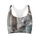 Cute Koala Print Women's Sports Bra