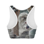 Cute Koala Print Women's Sports Bra
