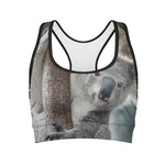 Cute Koala Print Women's Sports Bra
