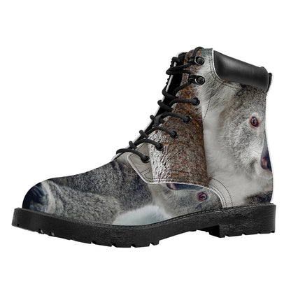 Cute Koala Print Work Boots