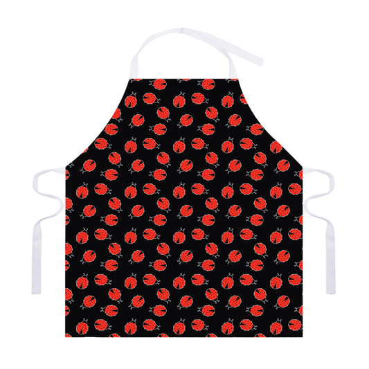 Cute Ladybird Pattern Print Adjustable Apron