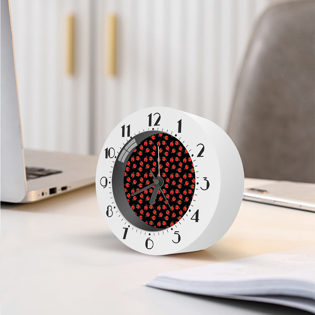 Cute Ladybird Pattern Print Alarm Clock