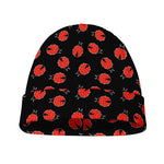 Cute Ladybird Pattern Print Beanie