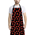Cute Ladybird Pattern Print Bib Apron With Pocket
