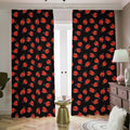 Cute Ladybird Pattern Print Dimout Pencil Pleat Curtains