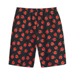 Cute Ladybird Pattern Print Cotton Shorts
