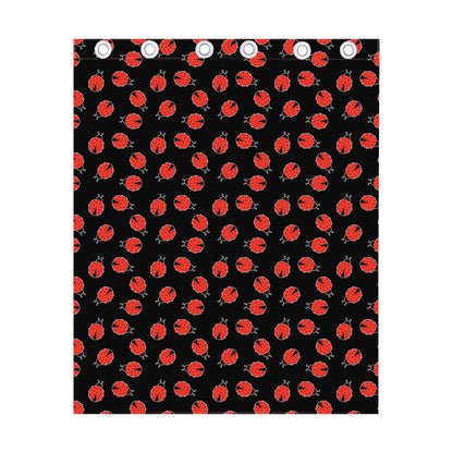 Cute Ladybird Pattern Print Curtain