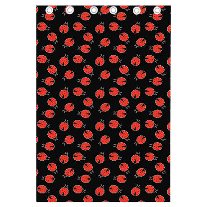 Cute Ladybird Pattern Print Curtain
