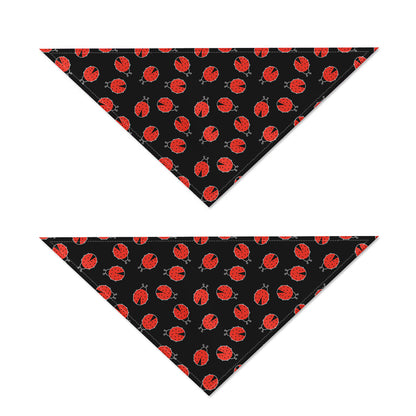 Cute Ladybird Pattern Print Dog Bandana