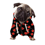 Cute Ladybird Pattern Print Dog Zip Up Hoodie