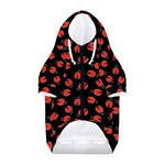 Cute Ladybird Pattern Print Dog Zip Up Hoodie