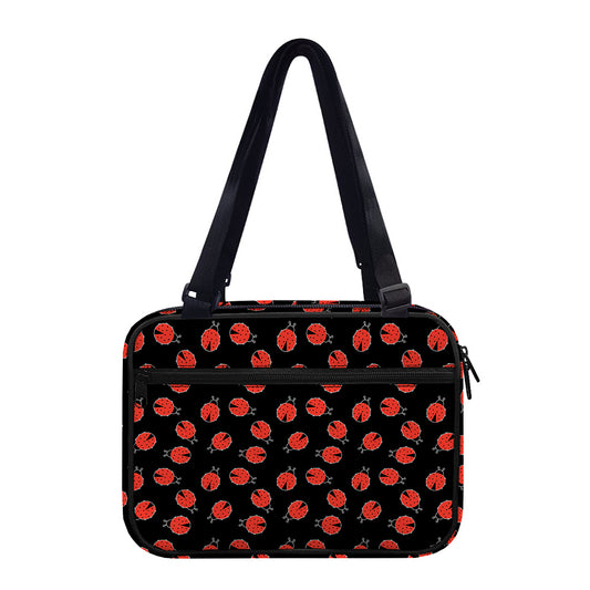 Cute Ladybird Pattern Print Double Strap Bible Bag