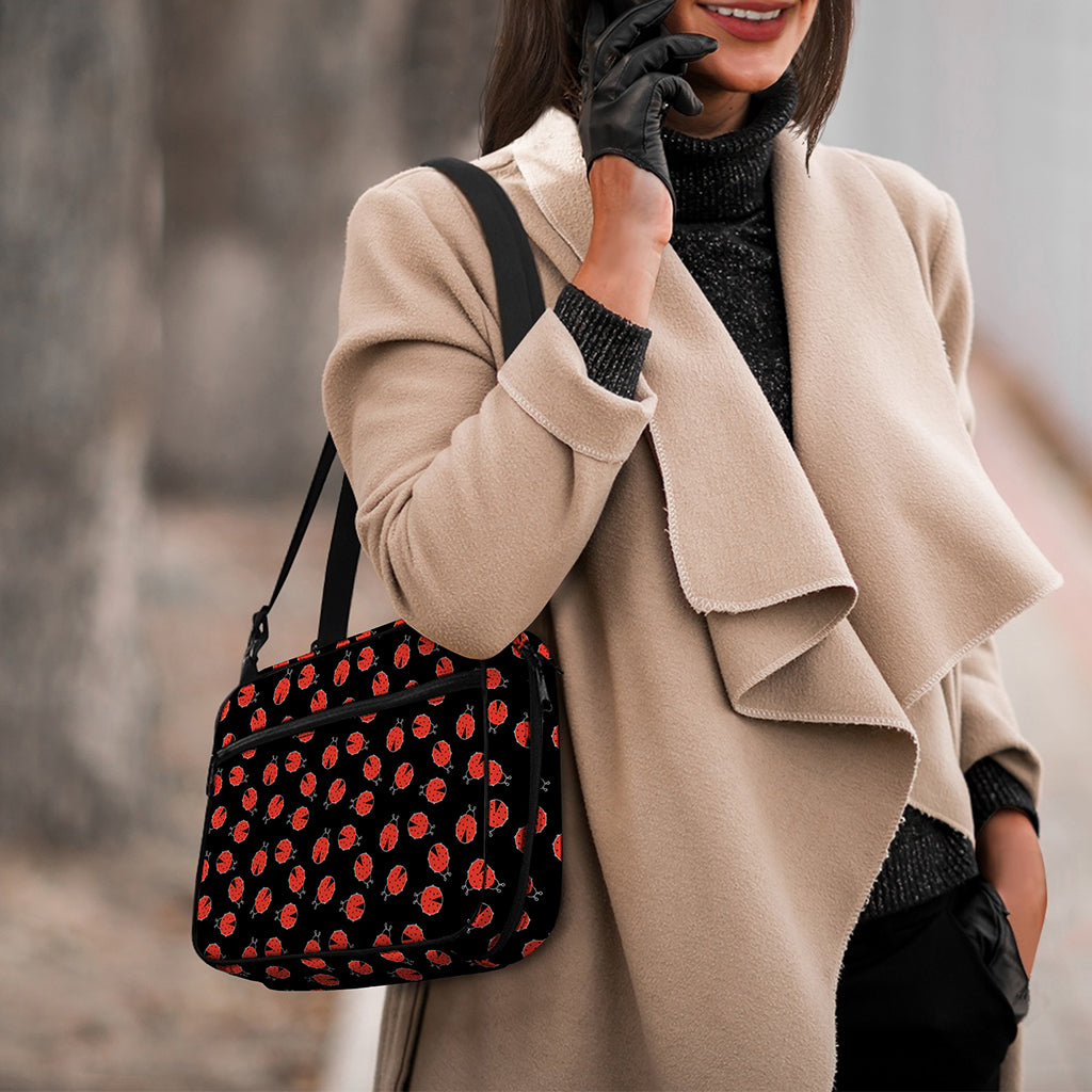 Cute Ladybird Pattern Print Double Strap Bible Bag