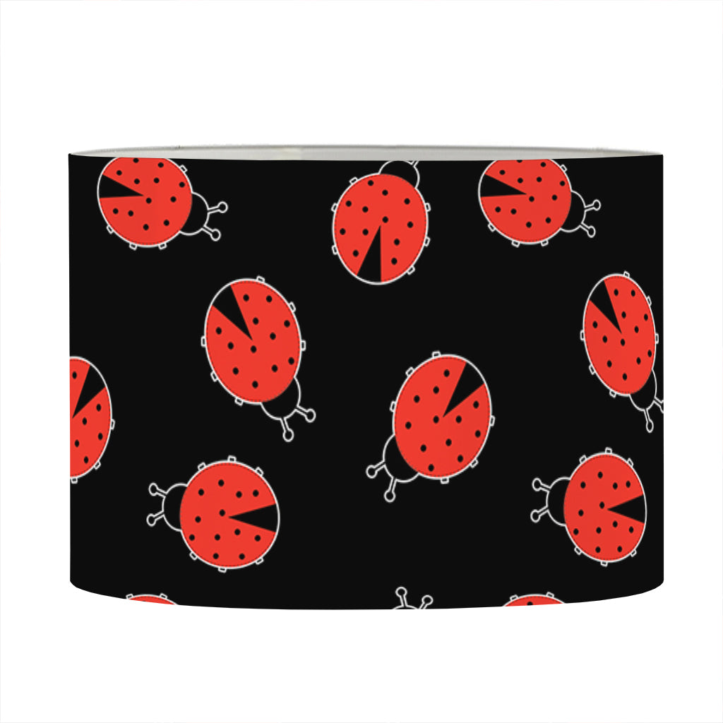Cute Ladybird Pattern Print Drum Lamp Shade