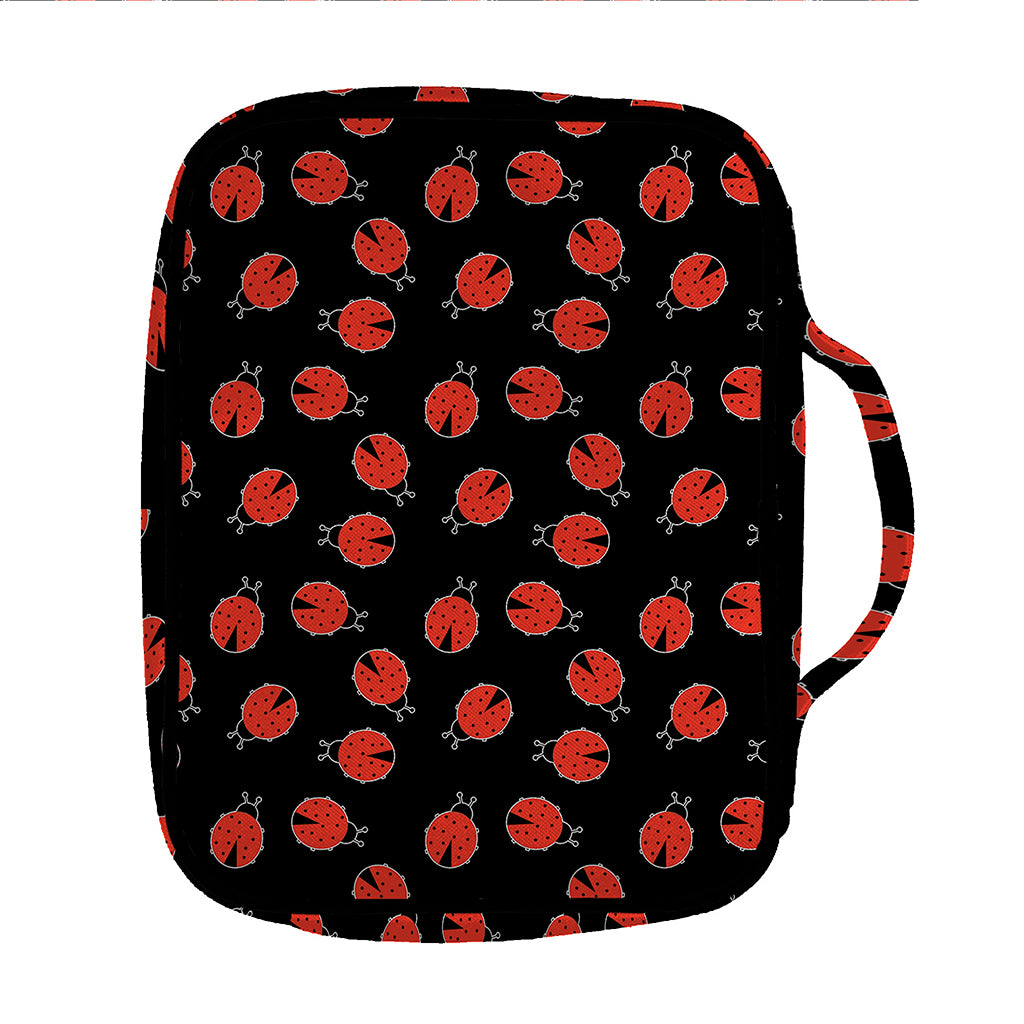 Cute Ladybird Pattern Print Front Pocket Bible Bag