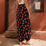 Cute Ladybird Pattern Print Harem Pants