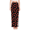 Cute Ladybird Pattern Print High Slit Maxi Skirt