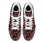 Cute Ladybird Pattern Print High Top Leather Sneakers