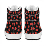 Cute Ladybird Pattern Print High Top Leather Sneakers